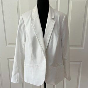 Lane Bryant Double Weave Stretch White Blazer - size 22